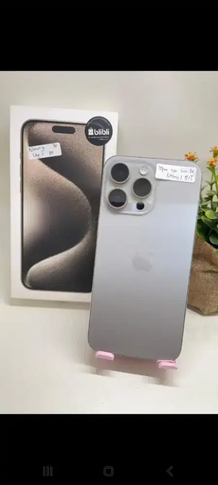 Ip 15 promax 256 ibox bh 85% mulus lengkap ori no minus