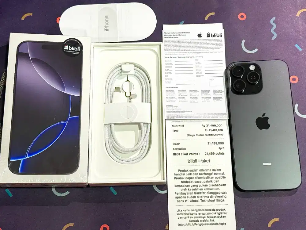 Jual iPhone 16 Pro Max 256Gb Black OpenBox