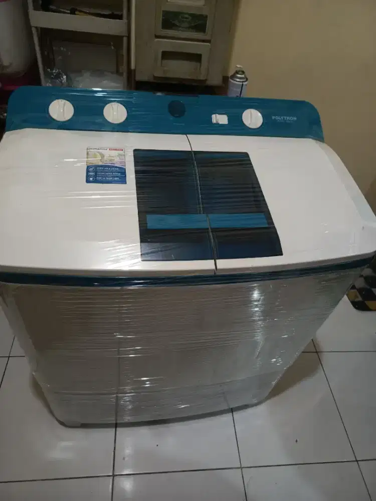 MANGGA MESIN CUCI MERK POLITRON KAP 10KG NORMAL SIAP PAKAI