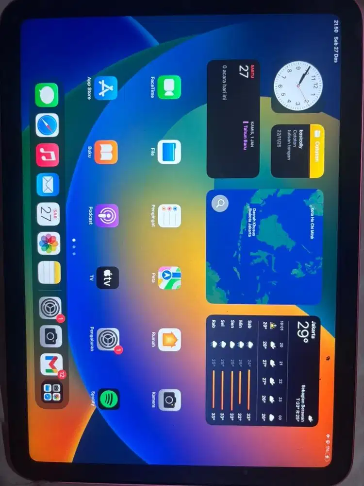 iPad gen 10 bekas ibox wifi only