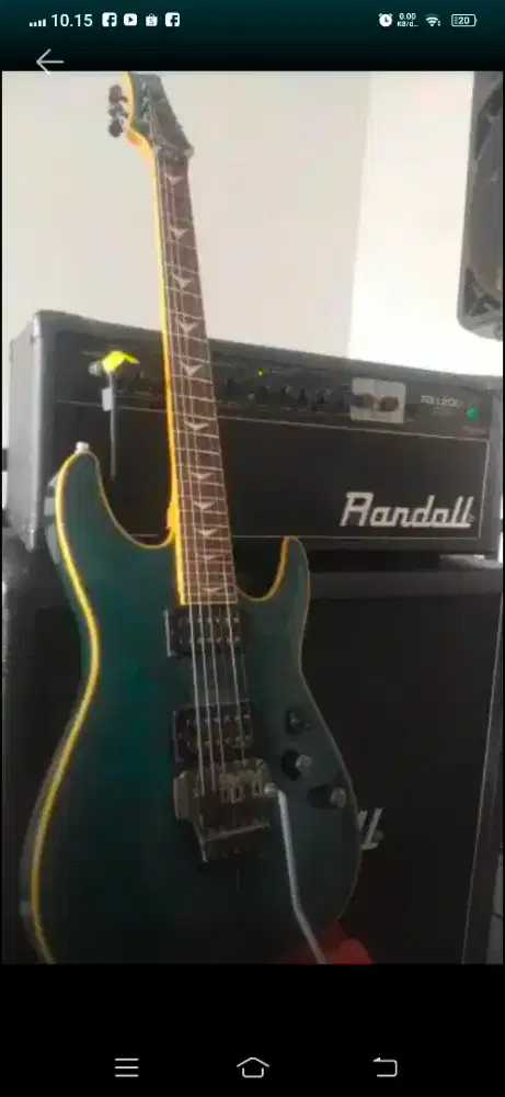 Jual Sepaket Head Cabinet Randall RX120D + Gitar Schecter Diamond