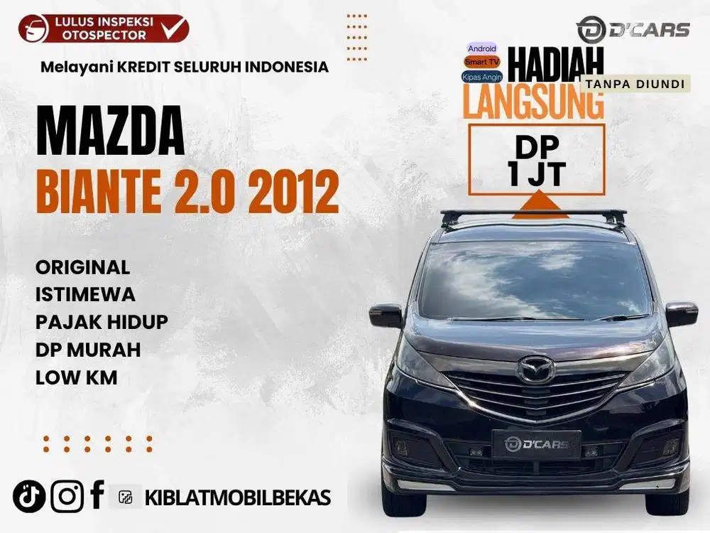 MAZDA BIANTE 2.0 2012 LOW KM ORIGINAL