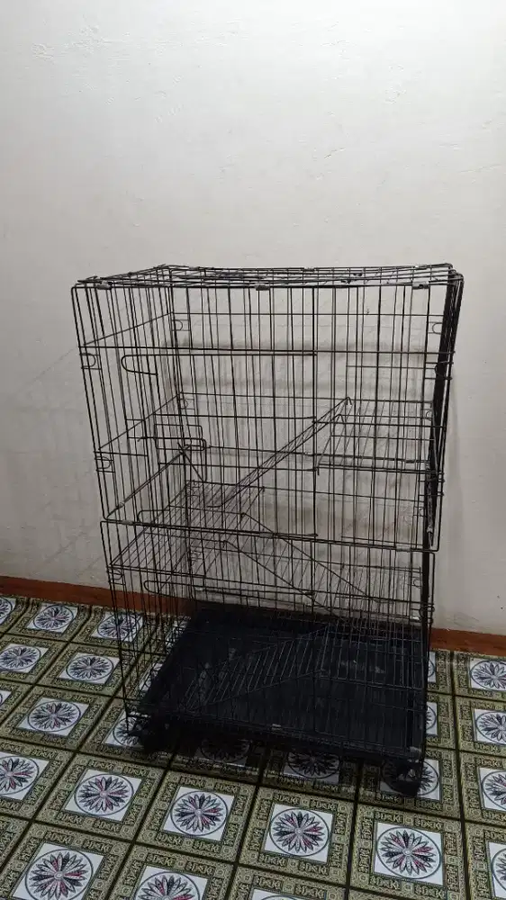 Kandang kucing besi tebal  3 tingkat uk. 60x40x100 tuker tambah barter