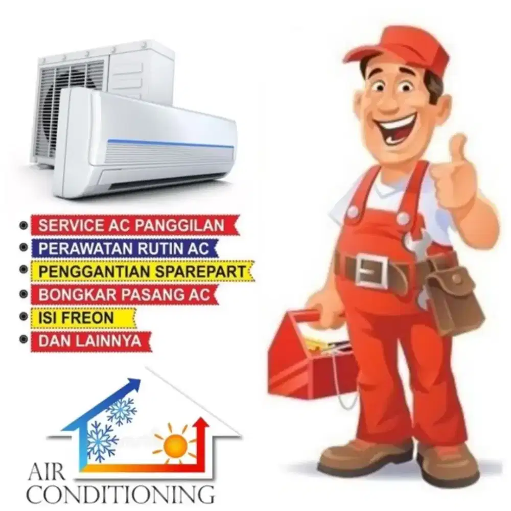 Service Ac,Kulkas,Pompa Air,Mesin Cuci dan Bongkar Pasang AC.