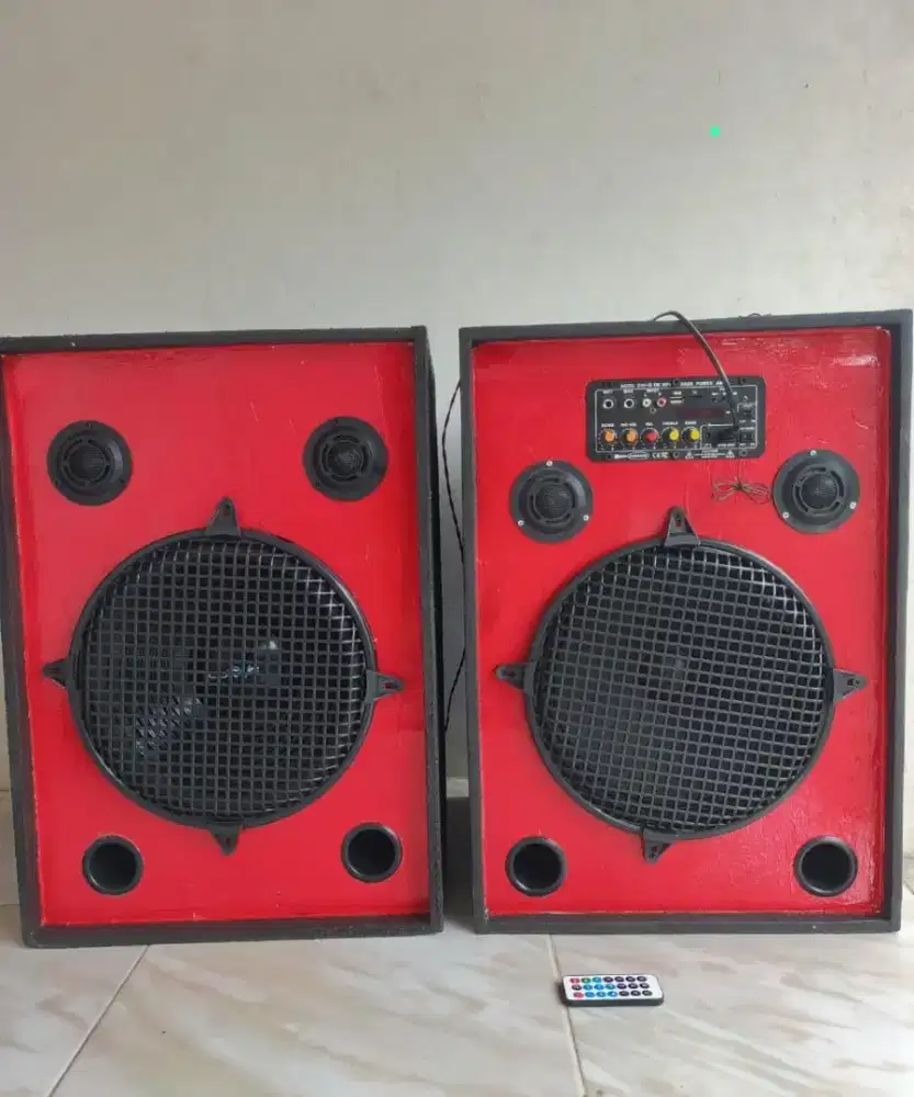 Double Speaker Aktif 12 Inch Full Bass - Siap Pakai