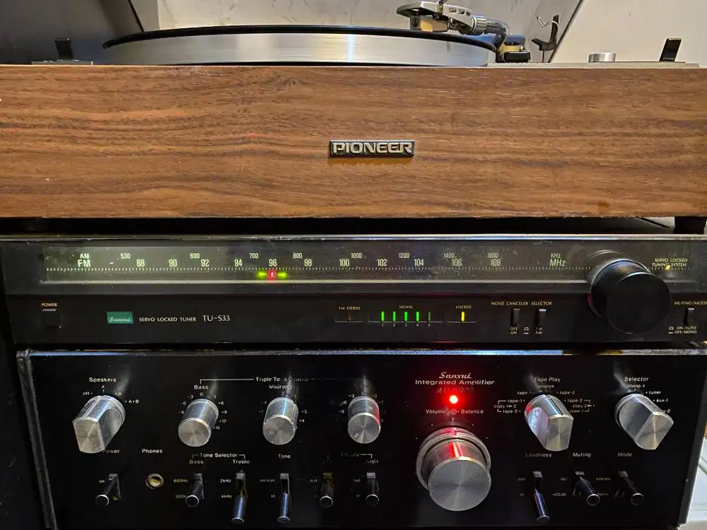 Sansui Tuner Radio Analog TU-S33 Kondisi Mulus Normal Siaran Banyak Ti