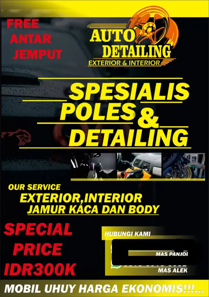 SALON MOBIL SPESIALIS DETAILING EXTERIOR&INTERIOR MOBIL