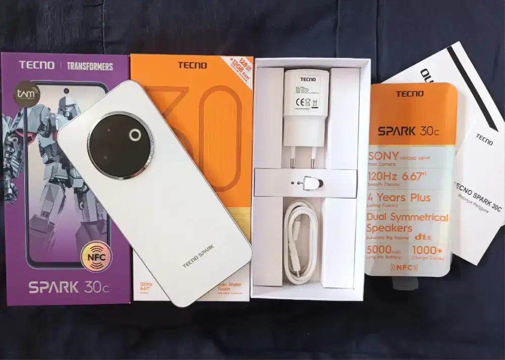 Tecno Spark 30c Ram 6/128 GB like new fullset garansi panjang