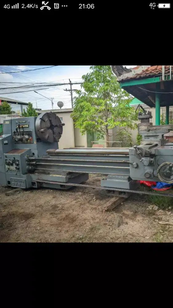 Mesin bubut jepang Kyukuto 2 m