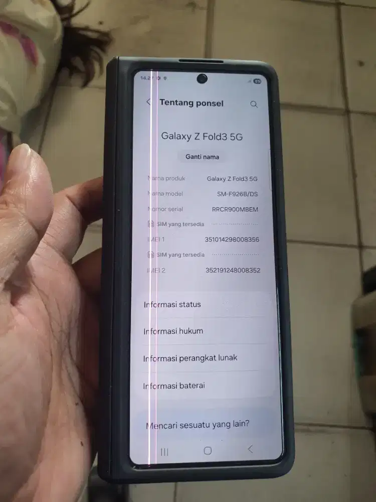 Samsung z fold 3 5g ram 12/256
