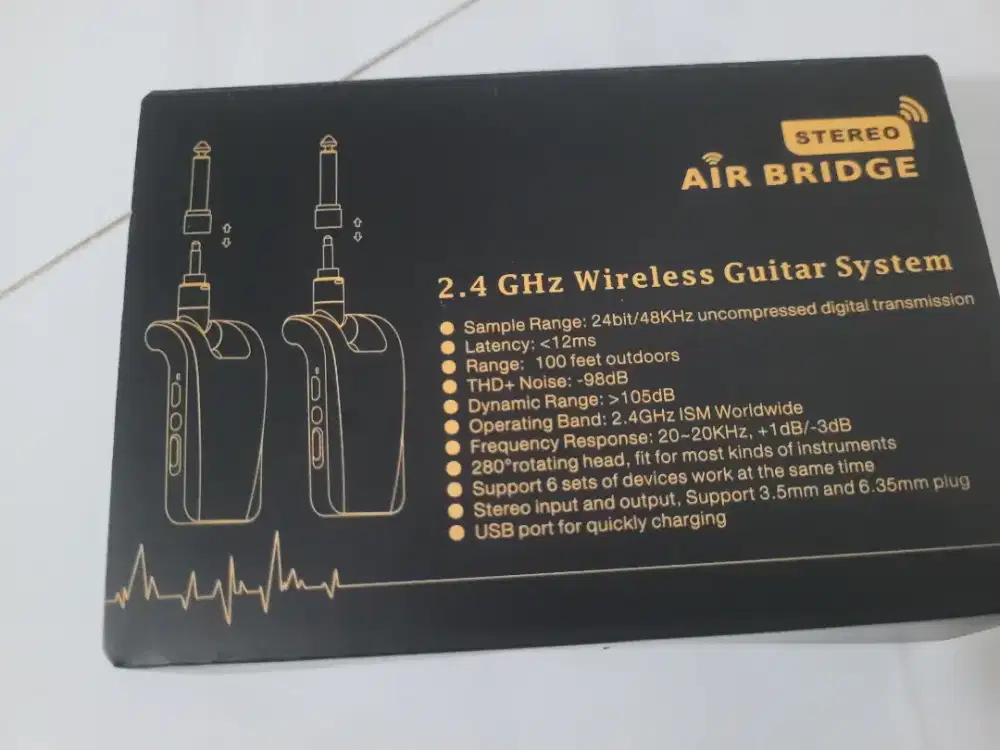 Jek wireless gitar MVave Air bridge Stereo