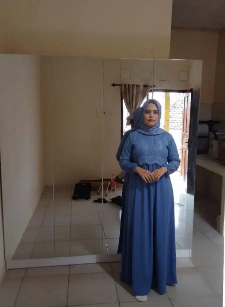 Ready Stock Lemari Pintu 4 Swing Full Cermin Free Ongkir Jabodetabek