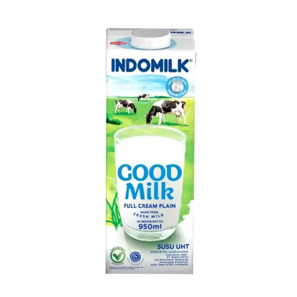Susu UHT Indomilk Full Cream Plain | 950 ml