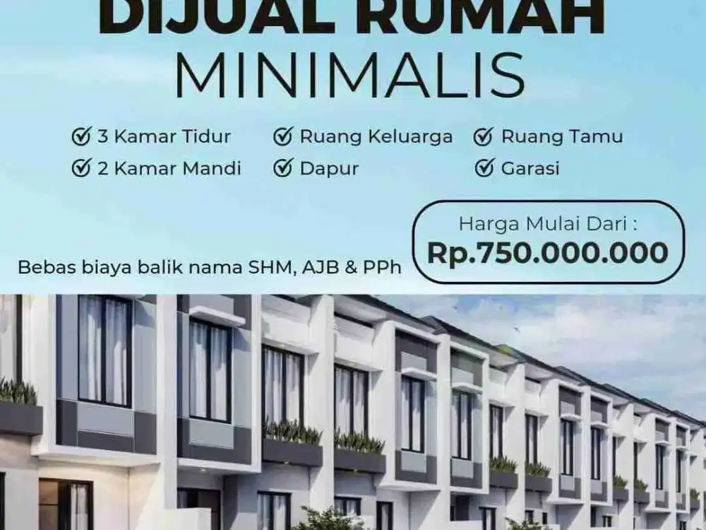 Rumah Cluster di Caman Jatibening dekat LRT Cikunir 1