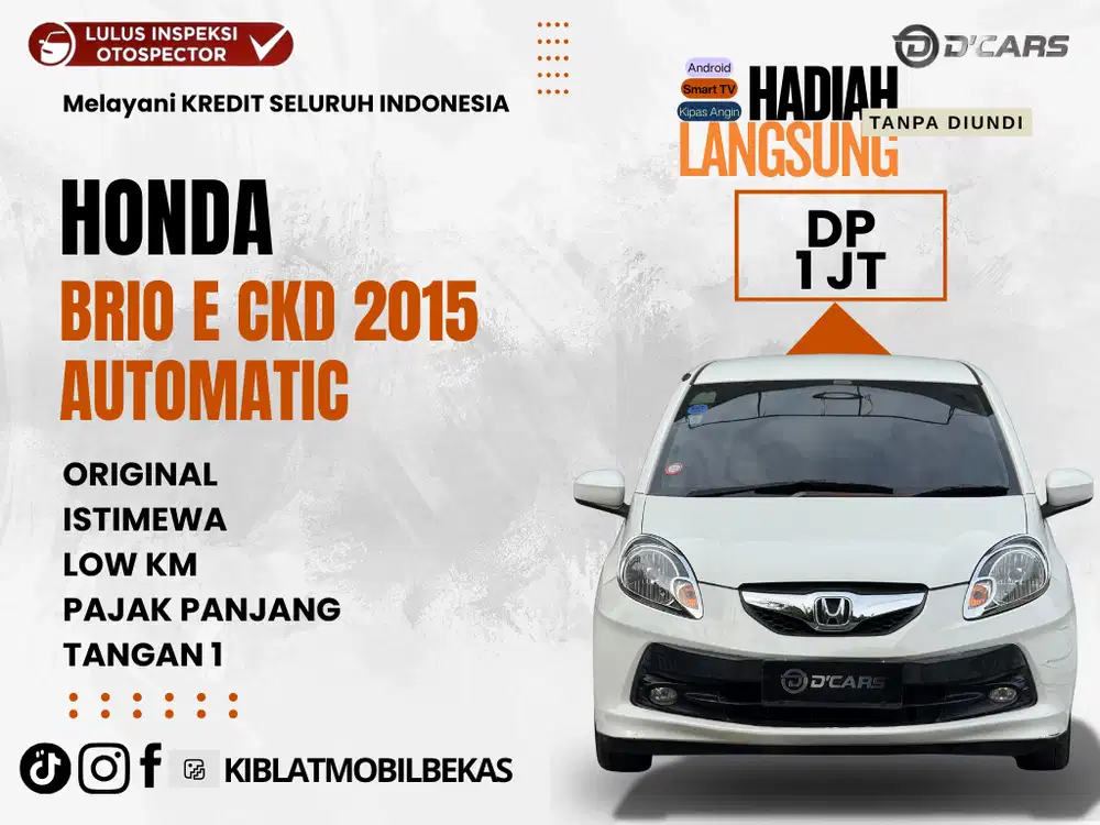 HONDA BRIO E 2015 AUTOMATIC CKD ORIGINAL ALTERNATIF YARIS SWIFT