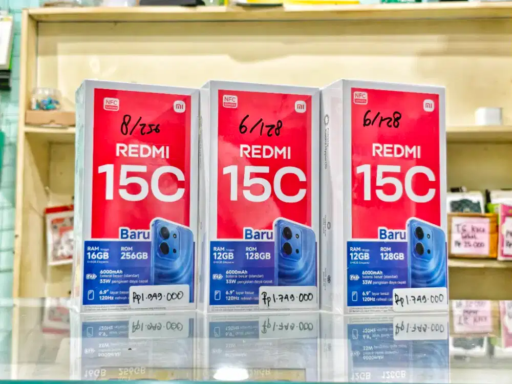 REDMI 15C 8/256 NEW SEGEL PROMI TERMURAH SIAP ANTAR FREE ONGKIR