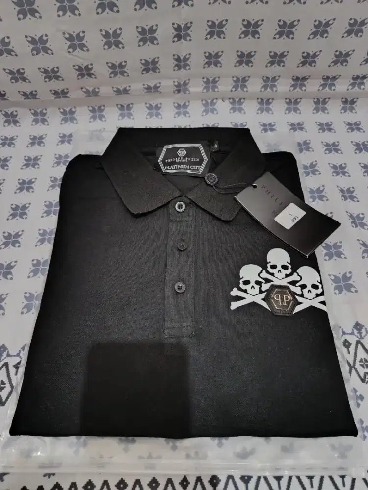 Kaos Kerah PP Black Murah