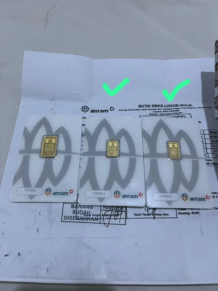 Emas Antam 1 Gram 2 keping Certi Eye 2026