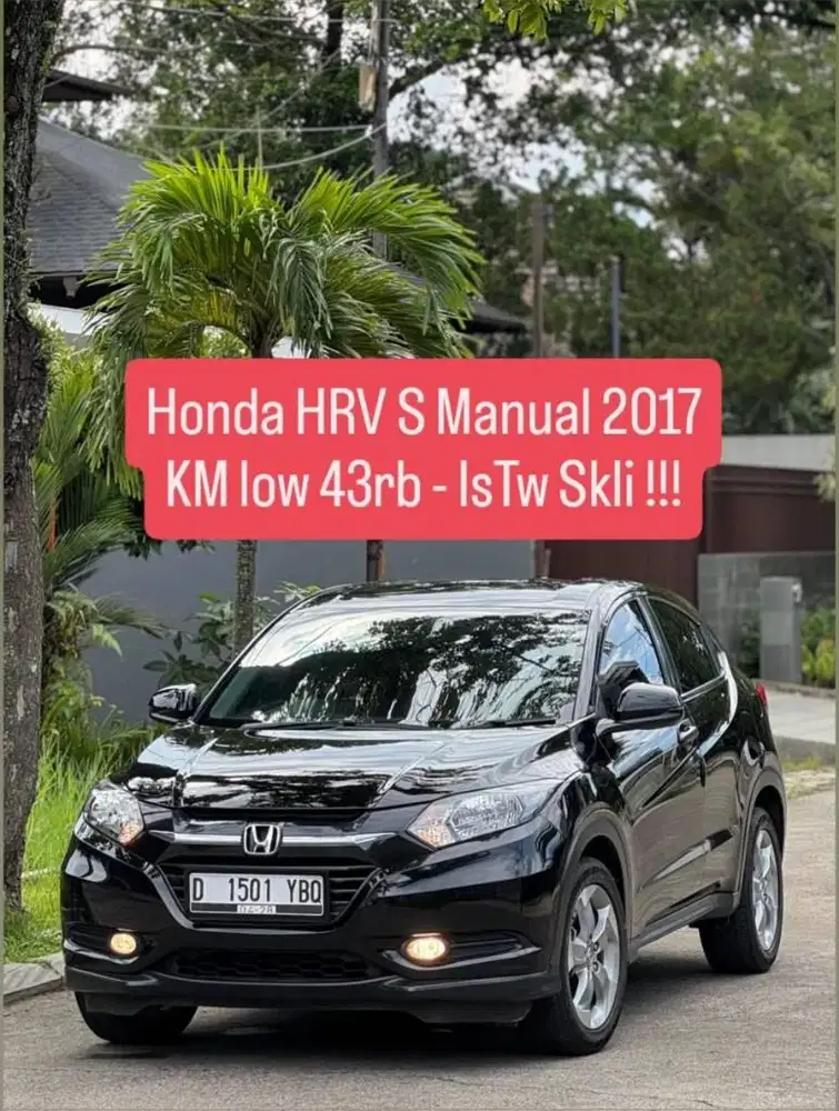 KM low 43rb - HRV S Manual 2017 pk an 2018 istw bandung murah