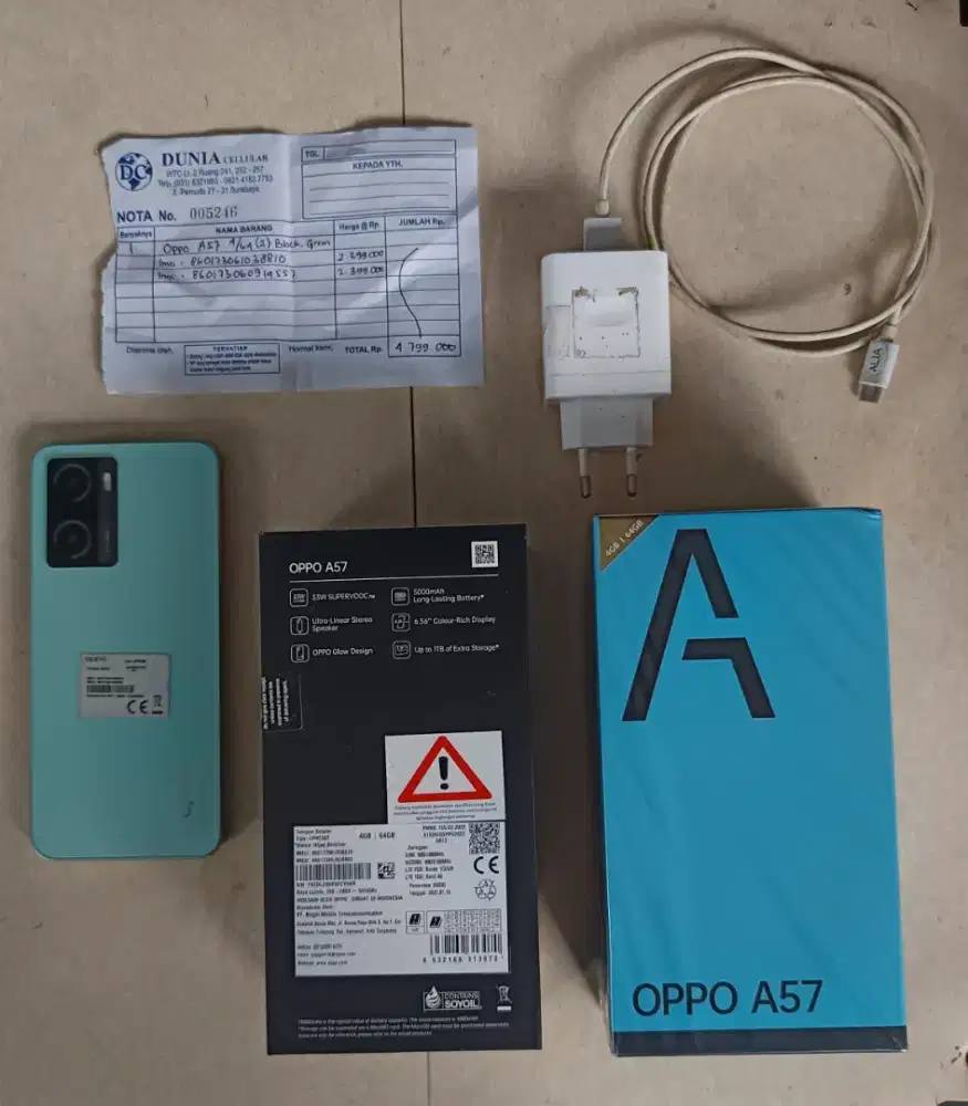 Jual santai OPPO A57 hijau (4GB/64GB)