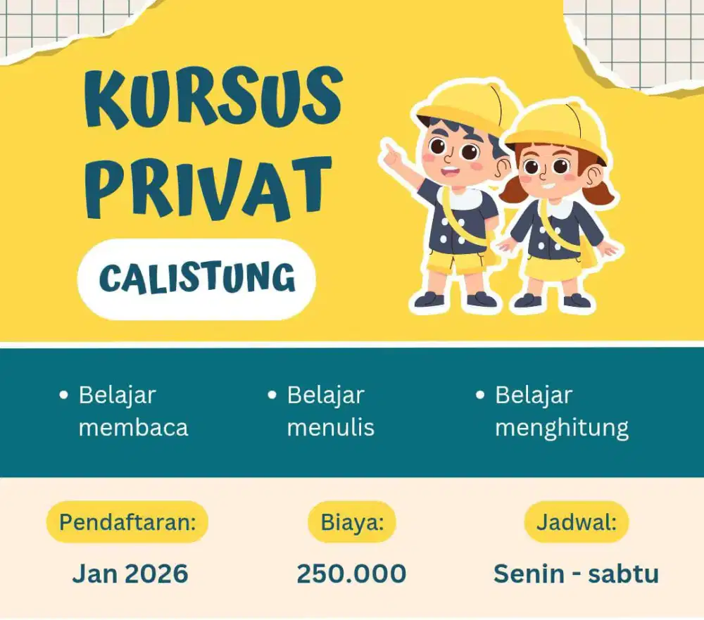 Les private guru kerumah calistung