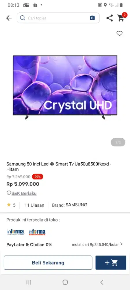 Samsung smart tv 50 inch