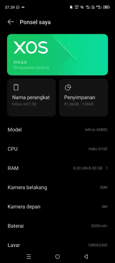 INFINIX HOT 50 ( HAPE CHASAN )