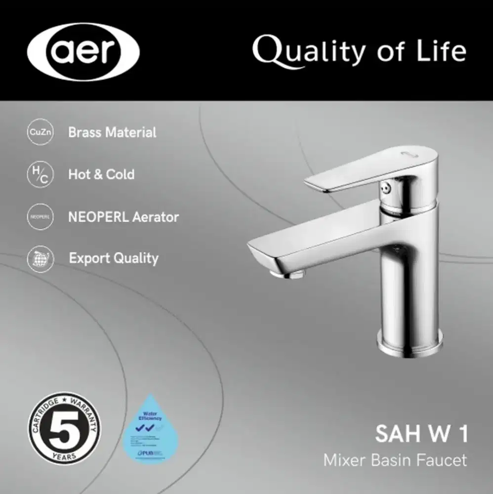 Kran Washtafel Panas Dingin AER SAH W1
