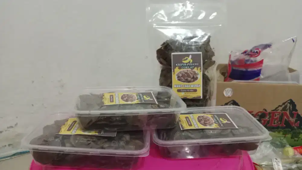 Kripik pisang coklat gurih enak