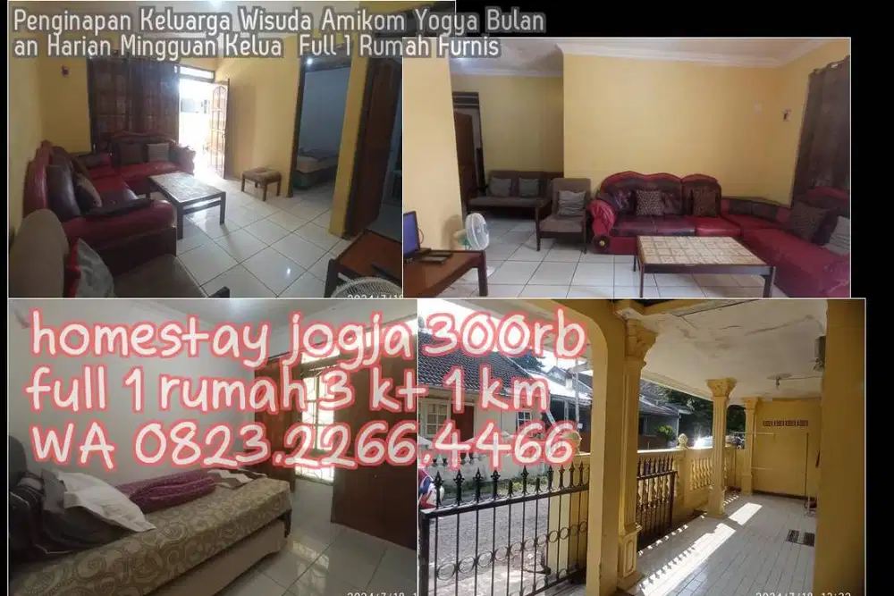 Penginapan Keluarga Wisuda Amikom Yogya Bulanan Harian Mingguan Kelua