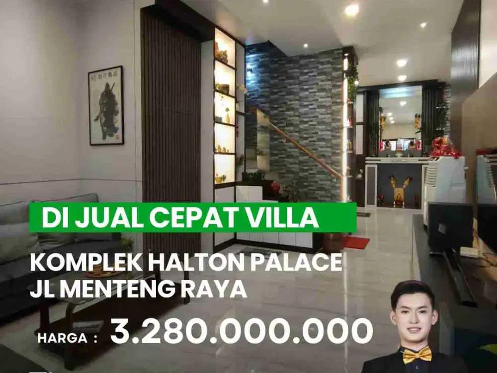 DI JUAL CEPAT VILLA DI KOMPLEK HALTON PALACE, JL MENTENG RAYA - MEDAN DENAI