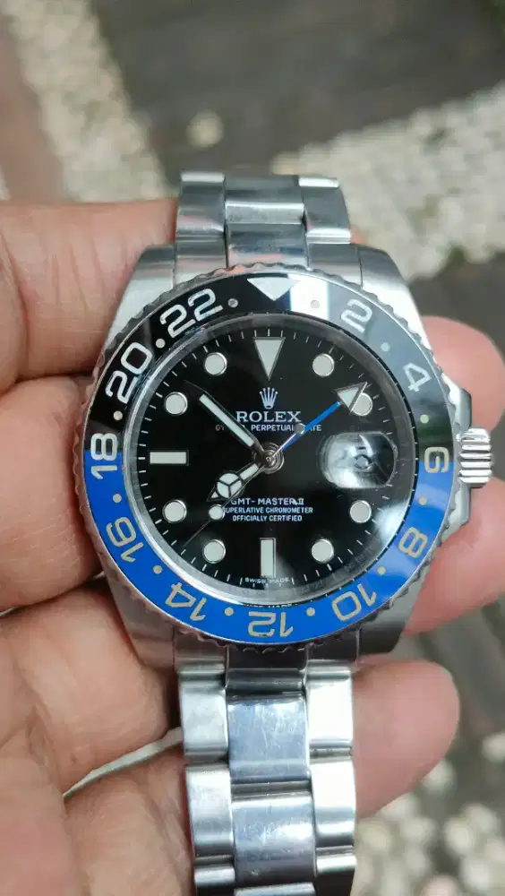 Jam tangan Rolex Gmt master II Automatic bezel ceramic elegant