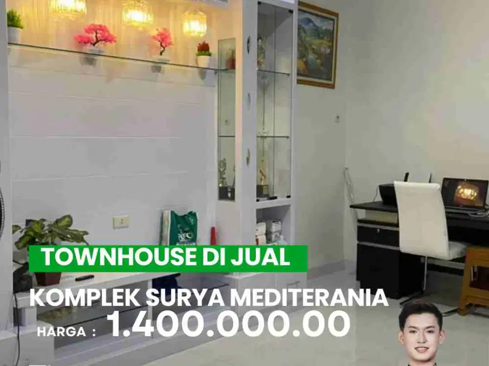 DI JUAL CEPAT TOWNHOUSE DI KOMPLEK SURYA MEDITERANIA SIDORUKUN