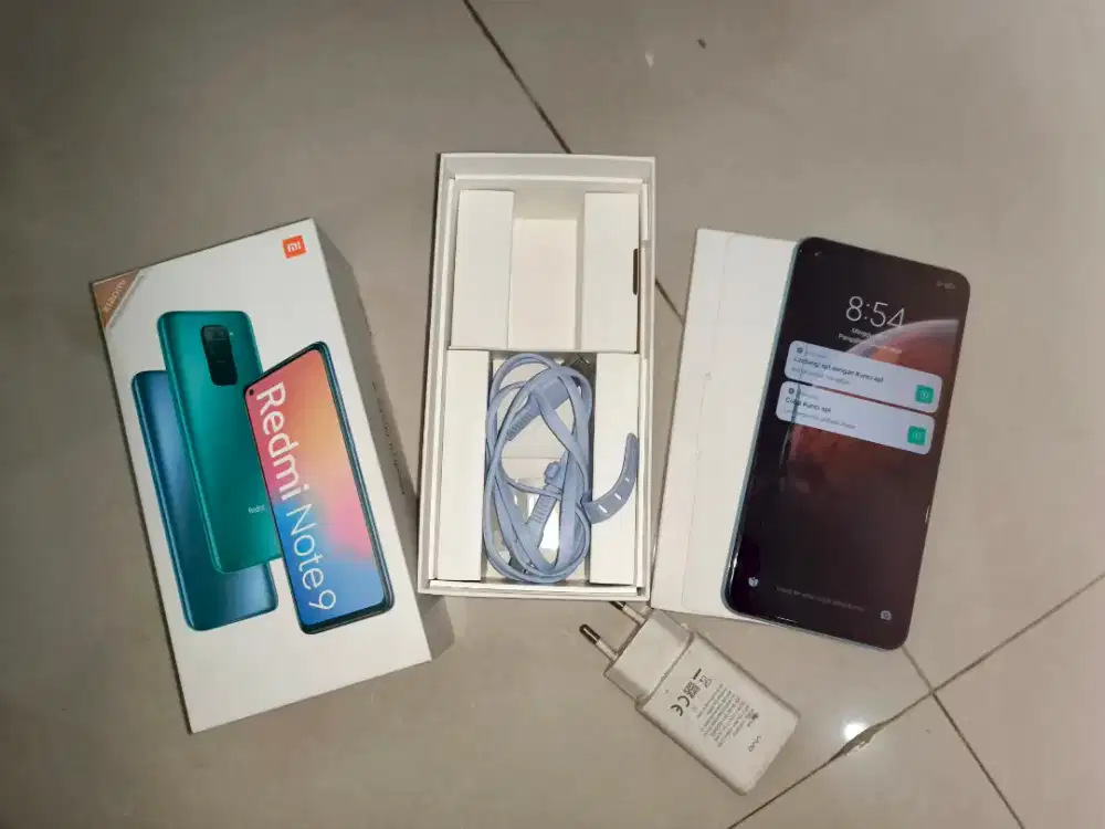 Xiaomi Redmi Note 9 4/64 Warna Polar White Kondisi Bagus
