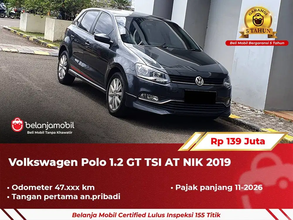 [ GARANSI 5TH ] Volkswagen VW Polo 1.2 GT TSI AT 2019/2020