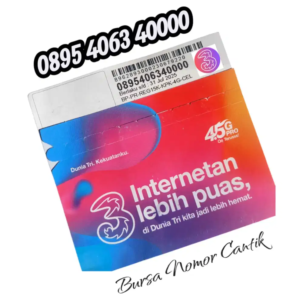 Nomor Cantik Tri Kartu Perdana 3 Three Reguler