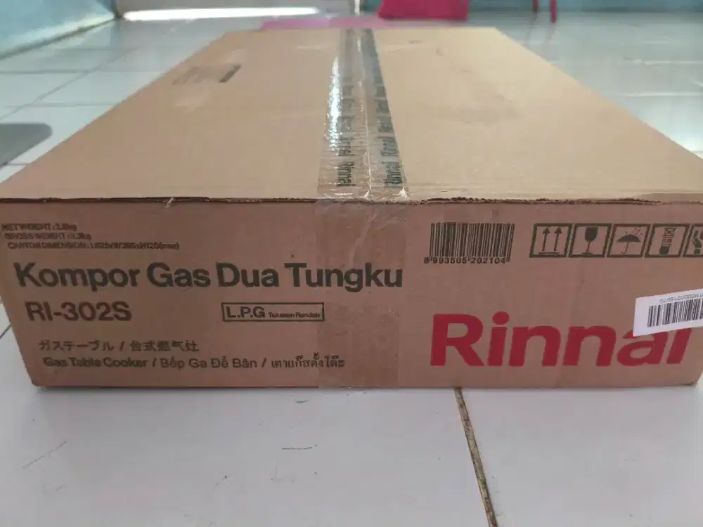 Kompor gas Rinnai RI-302S Baru