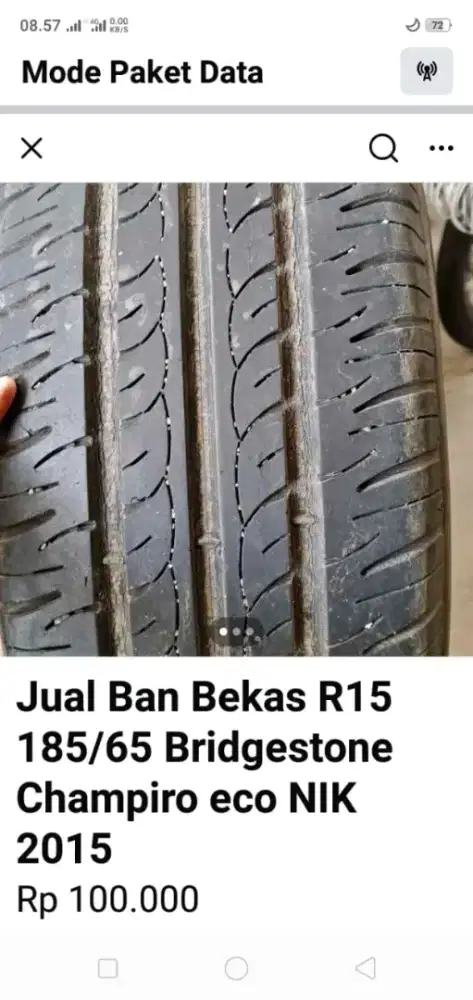 Jual ban bekas Bridgestone R15 185/65
