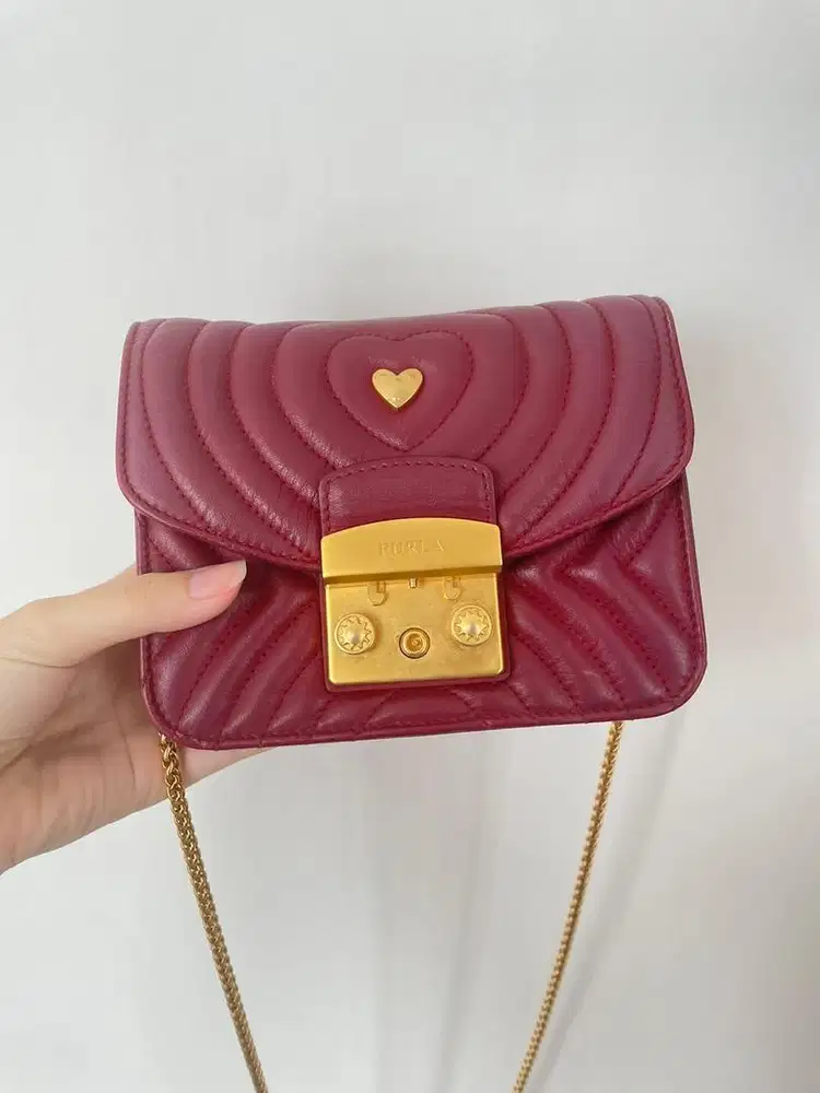 Furla Mini Metropolis Burgundy