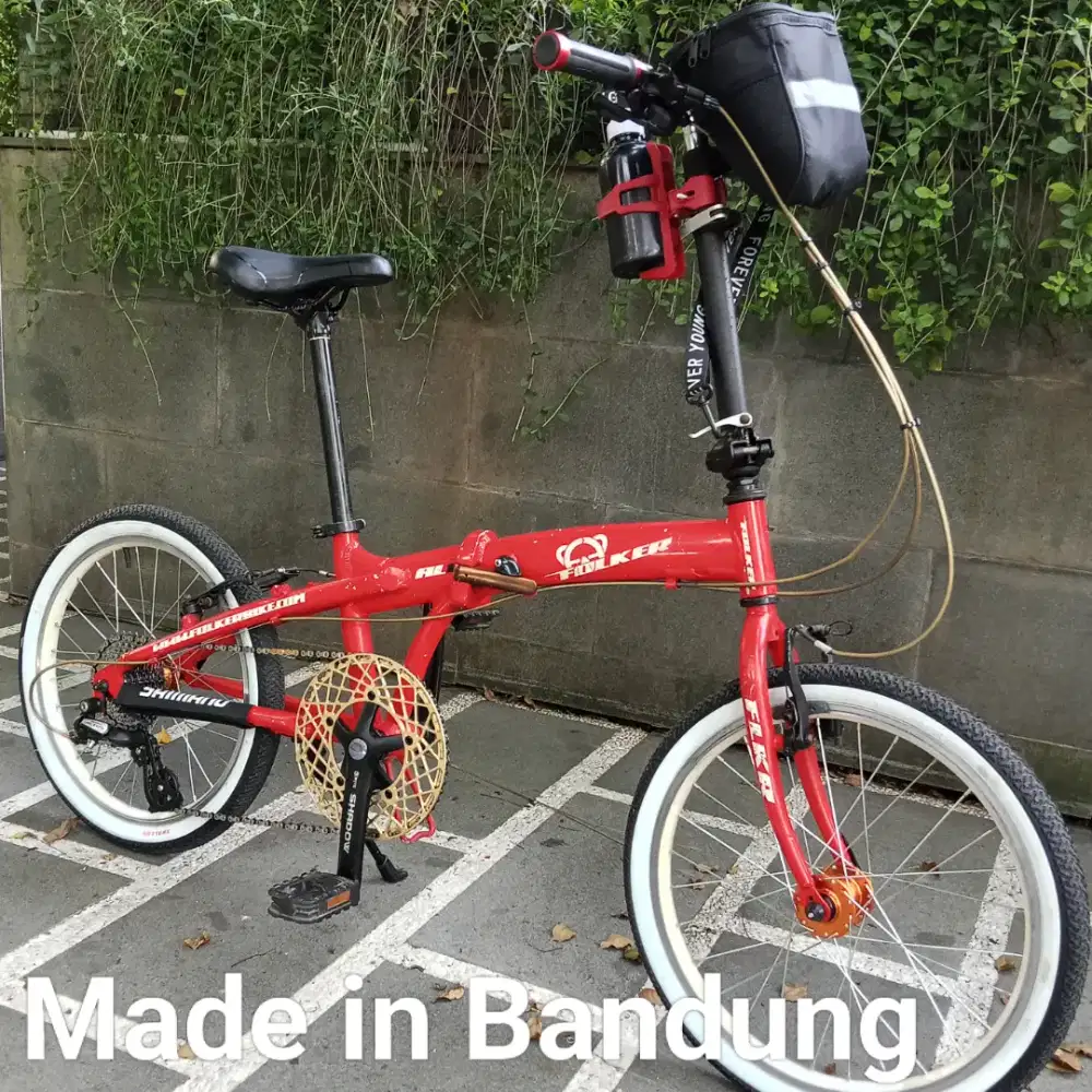 Sepeda Lipat Alloy Folker 8 Speed HT2 Original Siap Pakai