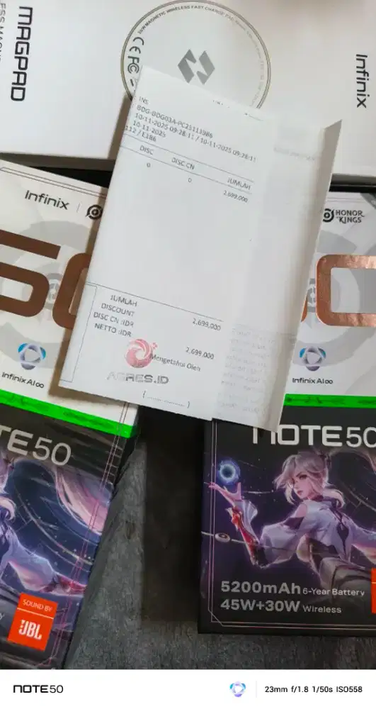 Infinix Note 50 16/256GB garansi panjang