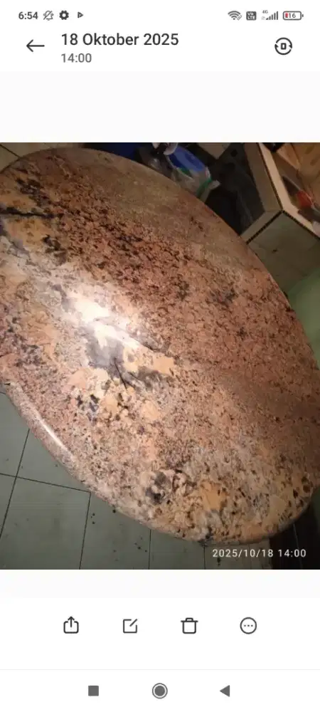 Meja makan marmer 165