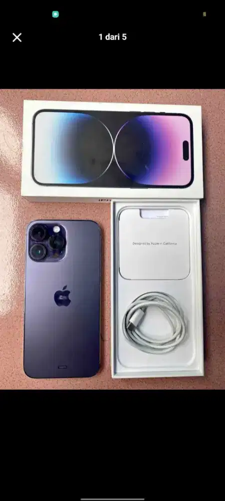 iphone 14 pro max 256 ibox purple mulus lengkap no minus