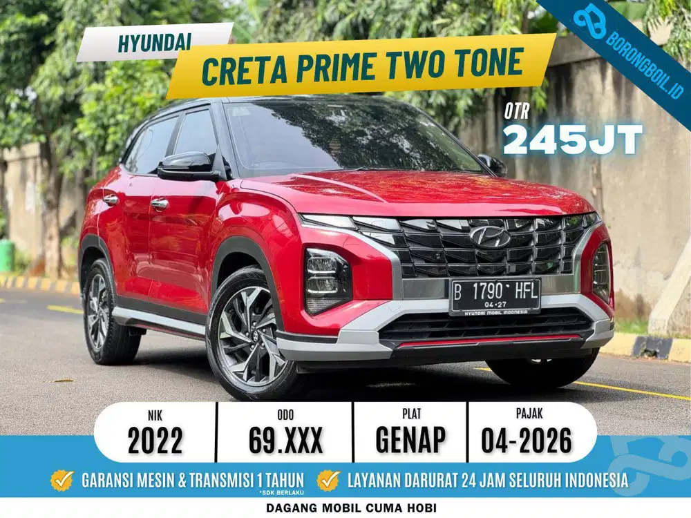 Hyundai Creta Prime 2022 two tone Merah