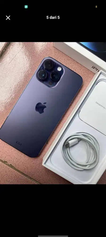 iphone 14 pro max 256 purple ibox mulus lengkap no minus,
