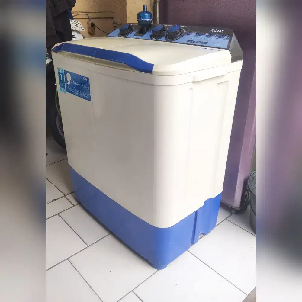Mesin Cuci Aqua Hijab 2 Tabung Masih Orisinil Normal 9Kg Joss No Minus