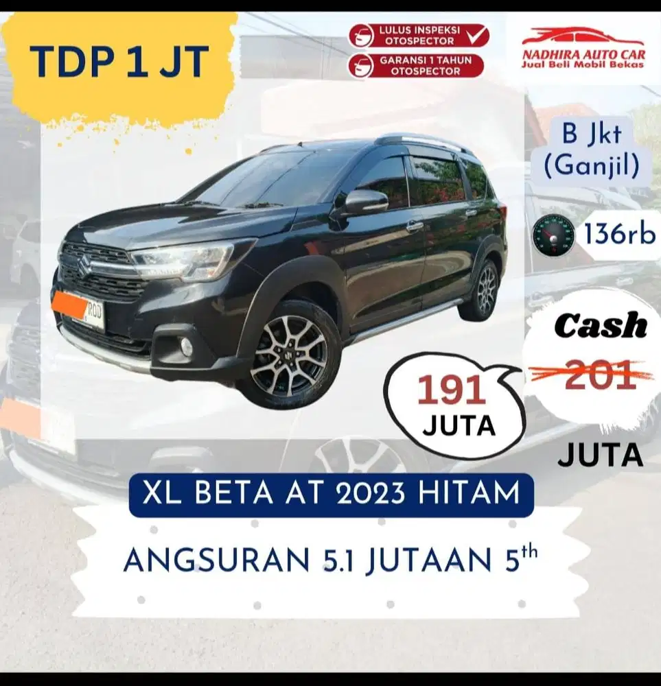 Promo TDP 1 Juta XL7 Beta AT 2023 Hitam