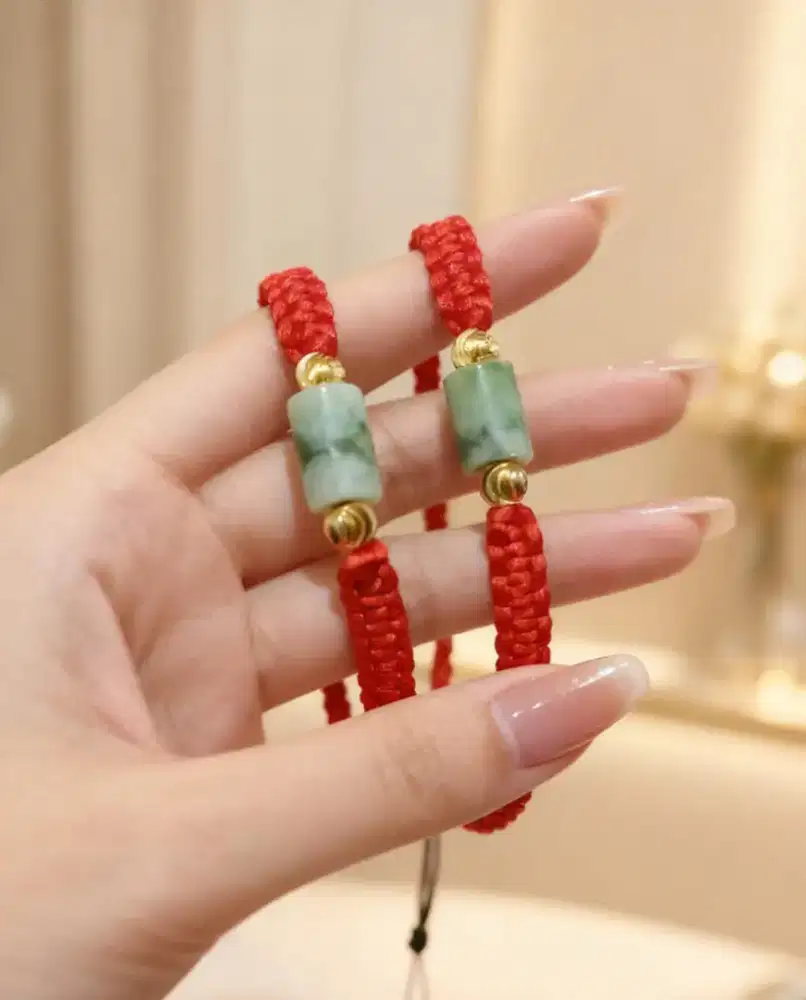 Gelang Batu Giok Burma, Type A. bentuk Tabung. Warna White Green.