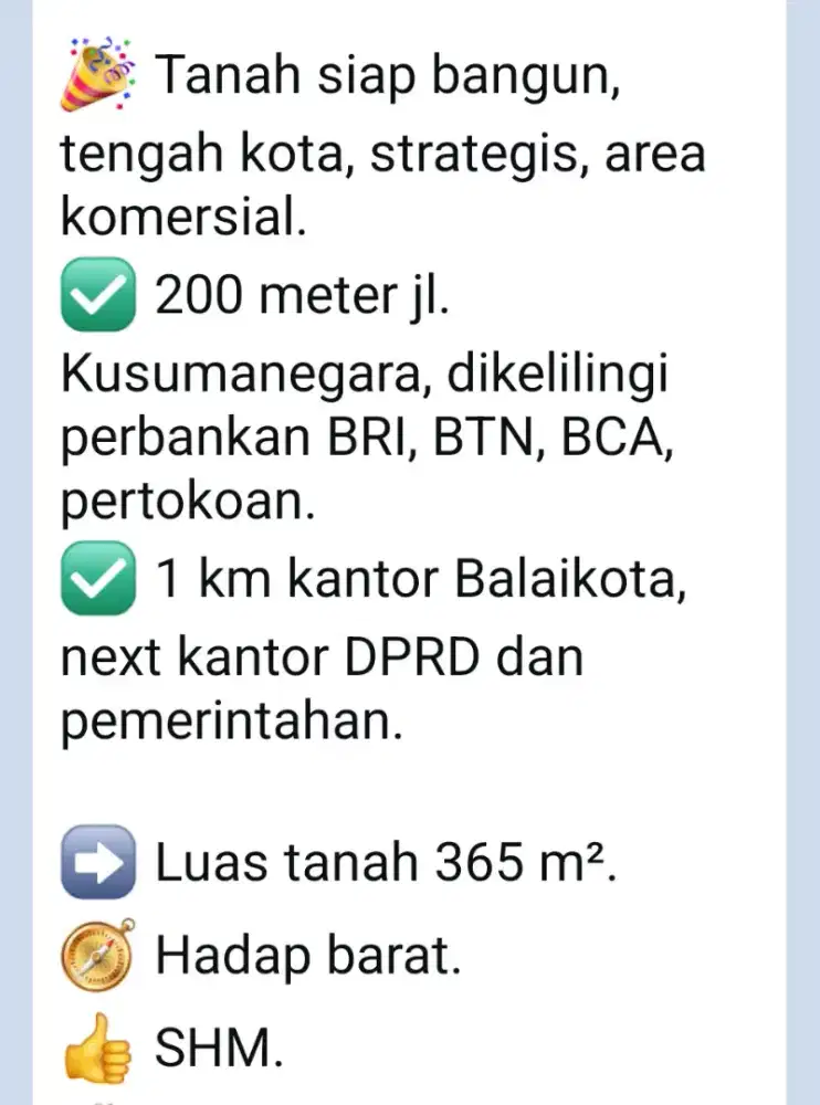 Dijual tanah strategis & investasi menarik