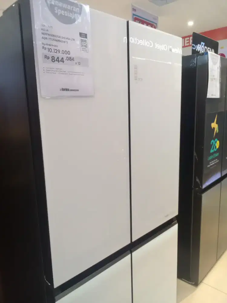 Kulkas Multi door Aqua warna putih(Bisa cicilan)